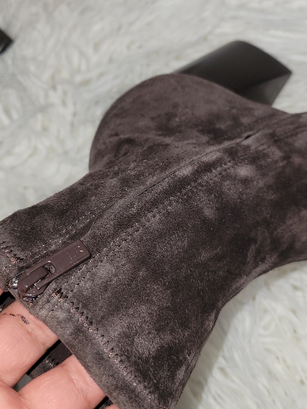 Loffler Randall Suede Ankle Boots in Dark Brown - Women's Fashion Boot - Picture 9 of 13